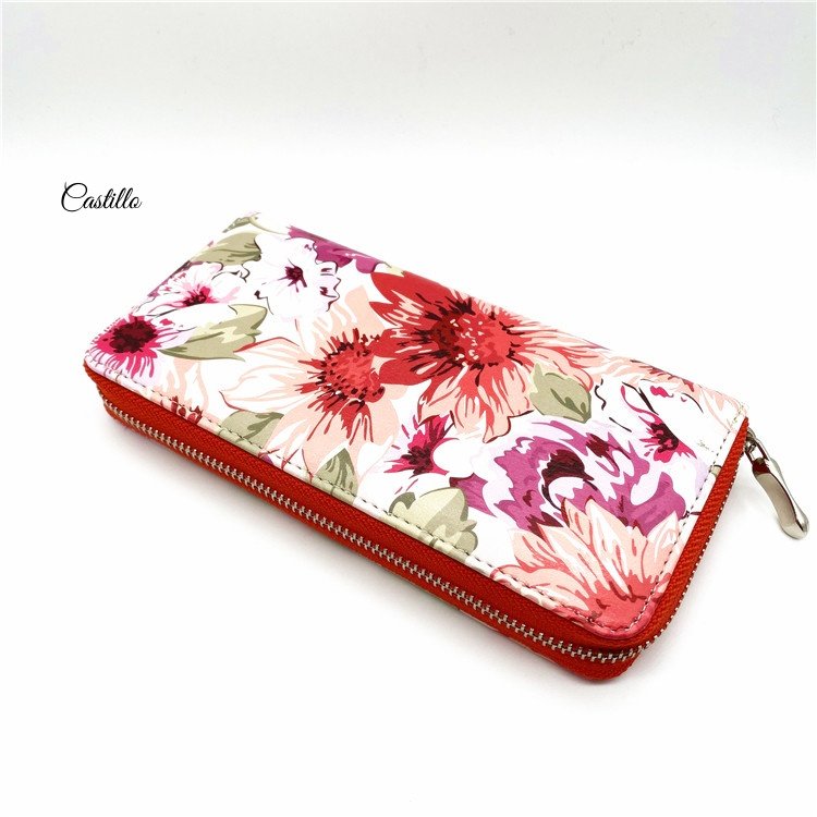 Woman wallet with flower printing